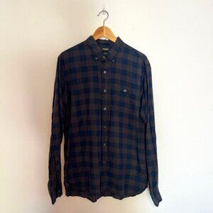 Todd Snyder - Button-down Collar Shirt in Blue Buffalo Check - L